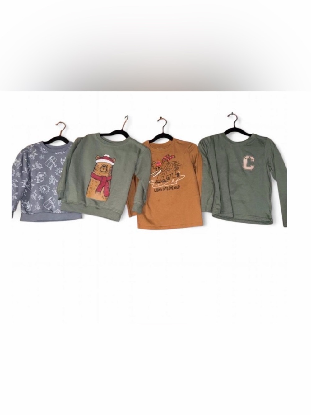 Toddler Boys Long Sleeve Tee Bundle, 4 Shirts (ALL size 4T)